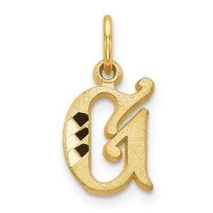 14k Yellow Gold, Isabelle Collection, Mini Letter G Initial Charm